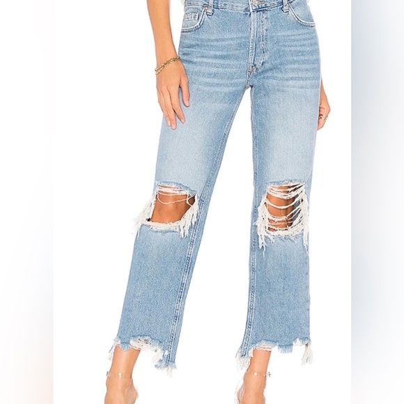 We The Free Denim - Free People We The Free Maggie Mid Rise Straight Leg Jeans size 29 NWT